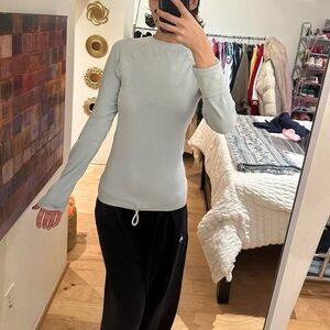 Women's Long Sleeve Top - Light Blue